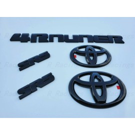 Toyota 5PCS SET 2014-2022 TOYOTA 4RUNNER SR5 Gloss BLACK OUT EMBLEMS KIT OVERLAY SR5