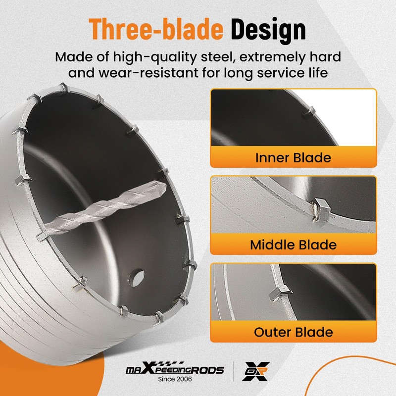 maXpeedingrods 6PCS Concrete Hole Saw Kit, 40 65 80 100