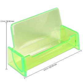 Beauticom 12 Pieces - Clear Color Plastic Business Card Holder Display Desktop Countertop (Style # 3) (Clear Green)
