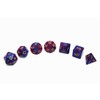 CREEBUY 7Pcs Blue Purple DND Dice Set RPG Polyhedral Dice