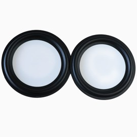 SPATHIPHYLLUM 2pcs Black Color 4” Rubber Speaker Edge Surround Rings Replacement Parts for Speaker Repair or DIY (4")