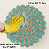 Handmade Beaded Placemat - 13” Round Dining Table Charger |