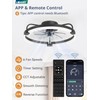 LEDIARY Ceiling Fans with Lights and Remote, 20'' Low Profile