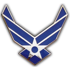 Eagle Emblems United States Air Force USAF Logo Wings Pin 1"