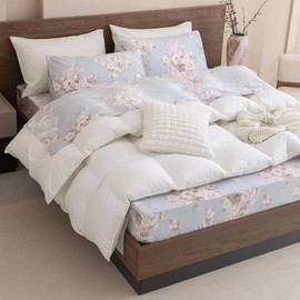 Lady Ann Shabby Floral Print King Size Bed Sheets Set Luxury Bedding Collections 1000 Thread Count 100% Egyptian Cotton Deep Pocket Bedsheets 4pc King Size