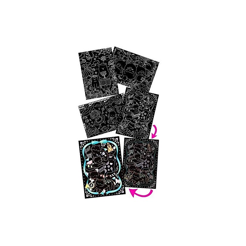 Japan Pearl Processing Scratch Art Animal Dream with Scratch Pen