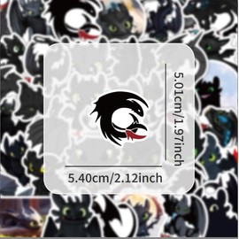 Zimoer Pack of 120 Toothless Sticker Pack - Premium Vinyl Sticker Set with Waterproof UV Protective Layer - Ideal for Laptop, Suitcase, Water Bottle, Skateboard & More