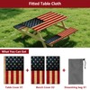 KENOBEE Picnic Table Cover with Bench Covers 8FT 3PCS, Camping
