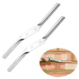 2 PCS Brick Jointer, 29 x 2cm Pointing Tool, Double End Jointer Bricklaying, Mortar Finishing Tool, Brick Pointing Tools for Builders and Bricklayers
