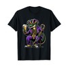Beads & Bling Gangster Mardi Gras Gator Alligator Jester T-Shirt