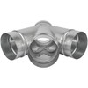 4" Inch W-Shape Ducting Splitter - 45 Degree Galvanized Steel