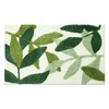 Bathroom Mat Anti Slip Thick Soft Quick Dry Green Polyester