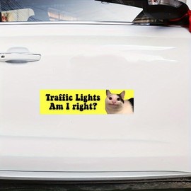 Traffic Lights, Am I Right? Bumper Sticker - Waterproof Vinyl Decal for Cars, Trucks, Motorcycles, Notebooks, Windows, Helmets, Cups
