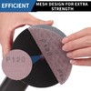 PMIQSA 50 Pcs 125mm Sanding Discs, Hook and Loop Mesh