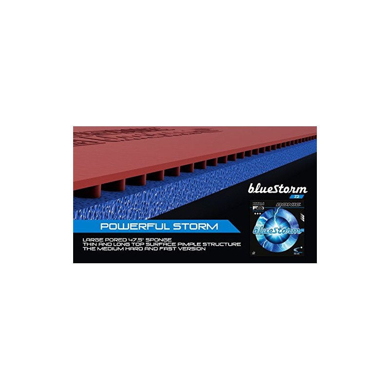 Donic (donikku) Table Tennis Rubber Blue Storm Z2 Black