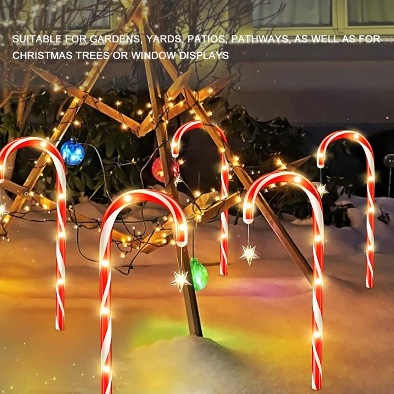 Christmas Candy Cane Lights 1 for 5 IP65 Waterproof 8