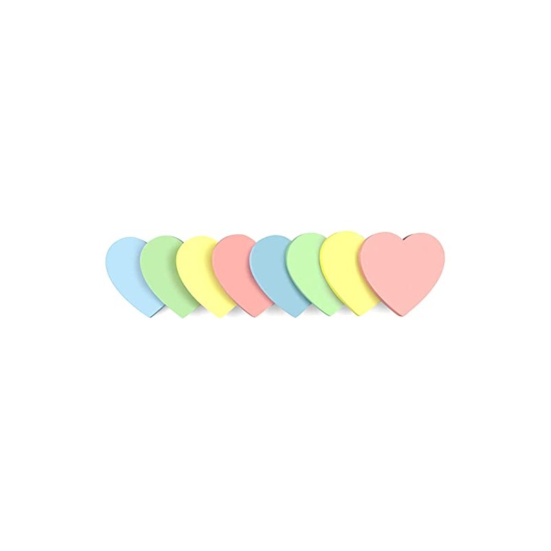 Early Buy 3x3 Heart Shape Sticky Notes 8 Pads/Pack, 75