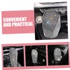 BUGUUYO Rhinestone Car Trash Can with Lid Decorative Auto Trash