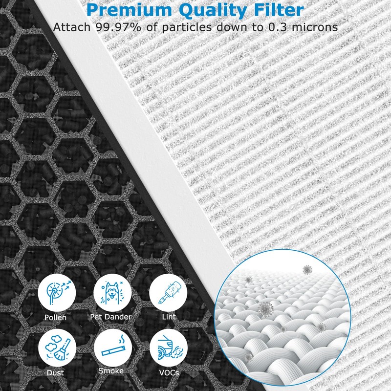 2 PACK HEPA Vital 100 Replacement Filter with 4 Extra