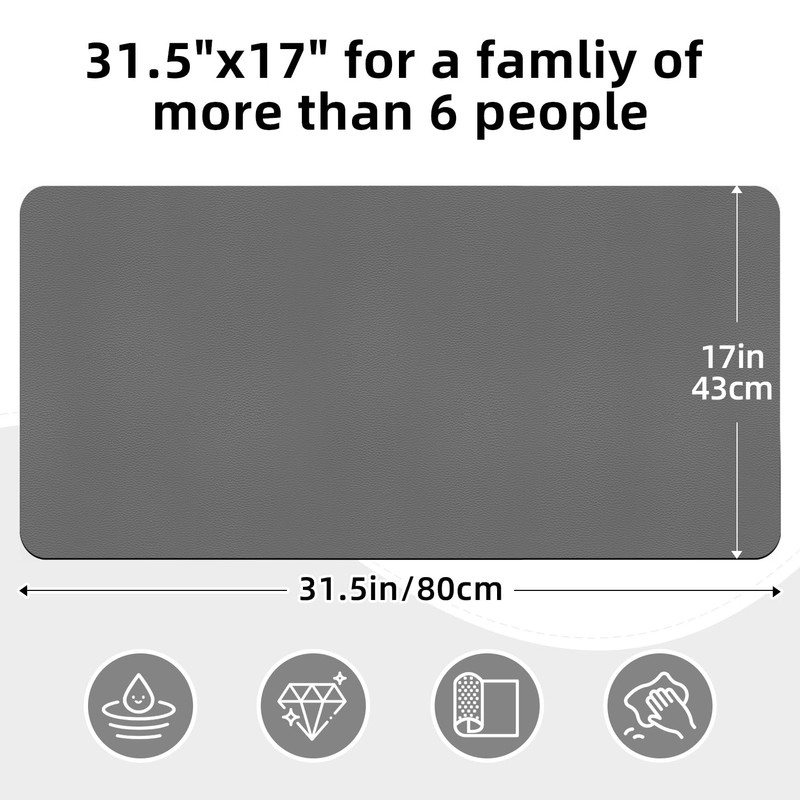 LOPNUR Kitchen Dish Drying Mat, 31.5"x17" Extra Large Dish Drying