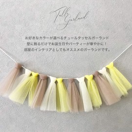 regalo Tulle Tassel Garland, Fringe, Party, Birthday, Celebration, 100th Day, Half Birthday (Pink)