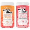 Bellway Super Fiber Powder + Collagen, Sugar-Free Psyllium Husk Powder with Hydrolyzed Collagen Peptides for Gut Health, Healthy Skin, Nails, Bones & Joints, Peach Mango & Strawberry Lemonade Bundle