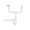 Double Siphon Diameter 50 mm for Double Sinks with Drain