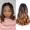 French Curly Braiding Hair 12 Inch 8 Packs Ombre Brown