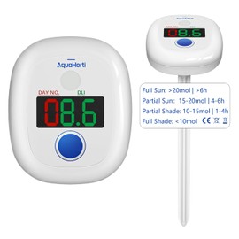 AH-20Plus DLI Meter.Full Sun,Partial Sun,Partial Shade,Shade.Sun Hours.Sunlight Meter for Gardening,Long Lifetime