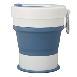 Sports Cup Blue Silica Gel Fashion Home Use Can Fold Portable Convenient Outdoor Sports Water Bottle for Family Travel