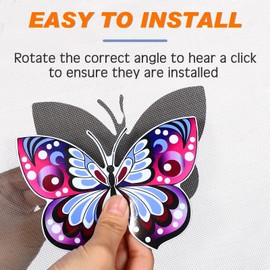 10 Pieces Butterfly Screen Protector Magnets Double Sided Screen Stickers Magnetic Flexible Screen Door Protector Decorative Multicolor Refrigerator Magnets for Screen Sliding Doors(Graceful Style)