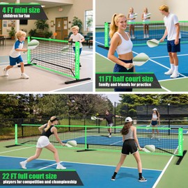 Glarollirace 3-in-1 Portable Pickleball Net Set, with Regulation Size 22 FT | 10 FT | 4 FT PE Nets + Metal Frames, Pickle Ball Net System for All Weather Condition and Windproof, Indoor and Outdoor