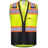 ProtectX 6 Pockets High Visibility Zipper Front Safety Vest with