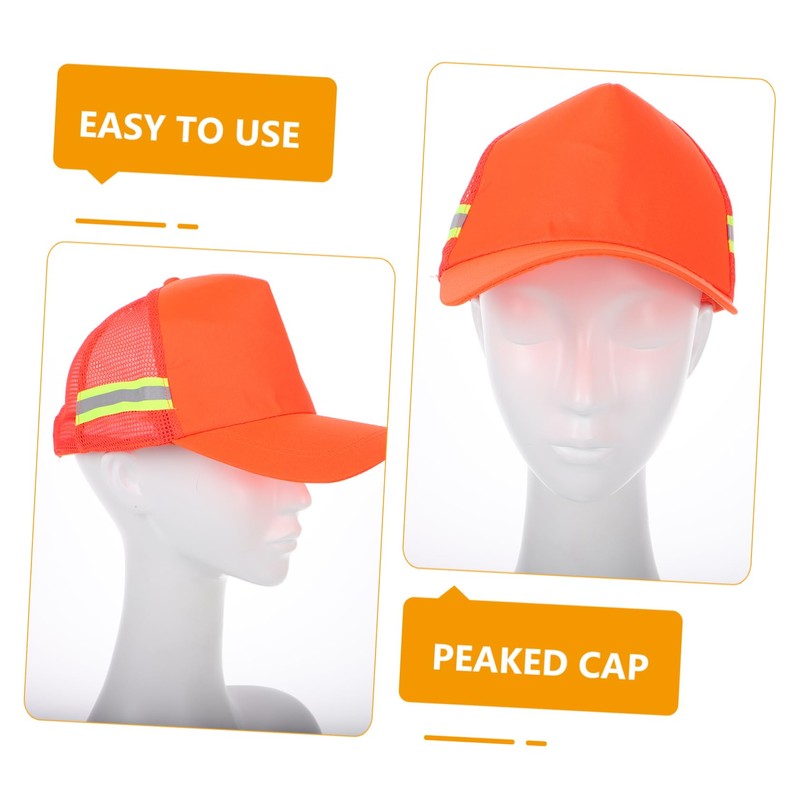 Hohopeti Adjustable Safety Trucker Hat Breathable Protection Cap for Outdoor