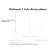 Three Pendant Light Linear Canopy Accessory Light Kit, 26 inch
