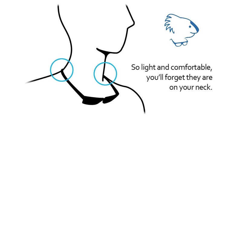 Koala Matte Tort +2.00 Neck-Hanging Readers-Rectangle