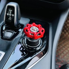 UOPR Engine Start Button Cover,Engine Start Stop Button Cover | Car Start Engine Cover,Car Interior Decoration,Alloy Push Start Button Protective Cover,Key Protection Cover,Motorcycle Key Ignition