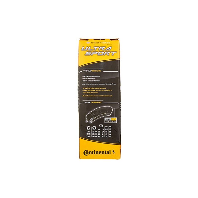 Continental Ultrasport II Tyre - Black, 700 x 25 C