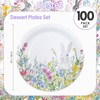 YY 100 Paper Plates Set Disposable for Easter 7 inch