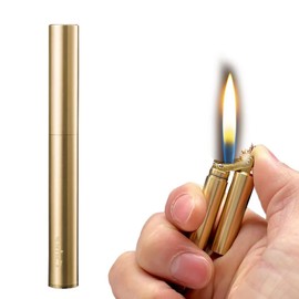 Ambrogio.L Kerosene Oil Lighter,Trench Copper Lighter Brass Fire Starter Creative Lighter for Gift Collection Decoration Father’s Day,No Fuel