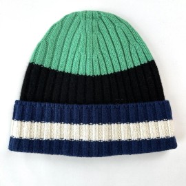 EVERLANE Beanie Hat Unisex Cashmere Wool Striped One Size Winter Mens Womens NEW