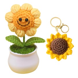 Sunflowers, Fashionable, Interior Accessories, Sunflowers, Artificial Sunshine, Artificial Flowers, Hand-woven Figurine, Tabletop Decoration, Cute, Smile Decoration, Present