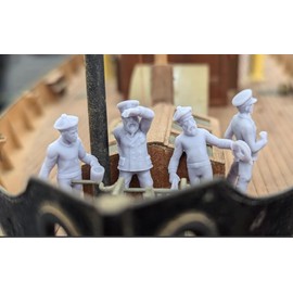 1/48 Scale Model Sailors 1:48 Resin Sailor Figurines for Model Ships – Highly Detailed 1/48 Scale Crew for RC & Static Model Boats – Premium Quality Miniature Sailors for Dioramas & Maritime Displays