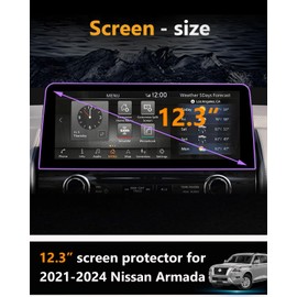 VEIROOM Screen Protector For Nissan Armada 2021-2024,Tempered Glass Protective Film For Armada 2024 2023 Accessories - 12.3 inch
