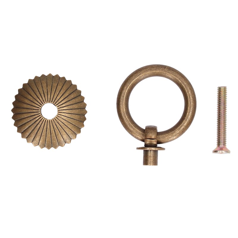 10Pcs Drawer Handles Premium Brass Durable Rustproof Vintage Style Antique