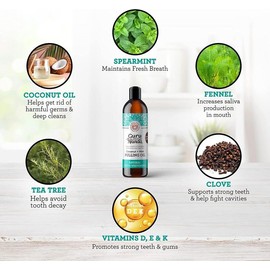 GuruNanda Cocomint Pulling Oil with 7 Essential Oils & Vitamins D, E & K2 - 8 oz