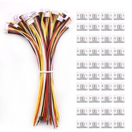 VISSQH 80Pcs(40 Pairs) JST Connector with 150 mm 26 AWG cable,JST 2.0 PH 4 pin JST Male Female Connector,Mini Micro JST Cables socket and female