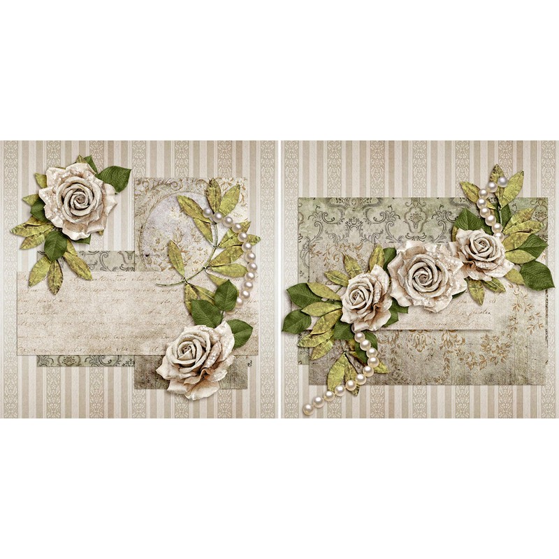 Love Letters :1 NPM - Premade Scrapbook Pages - EZ