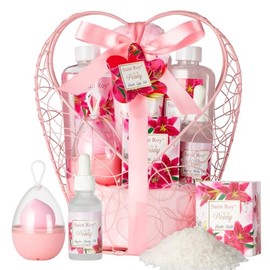 Saint Roy Canasta De Regalo Para Mujer, Juego De Spa De 8 Piezas De Lily  Peony Home Spa Set, Beauty Personal Care Set Incluye Aceite Esencial De