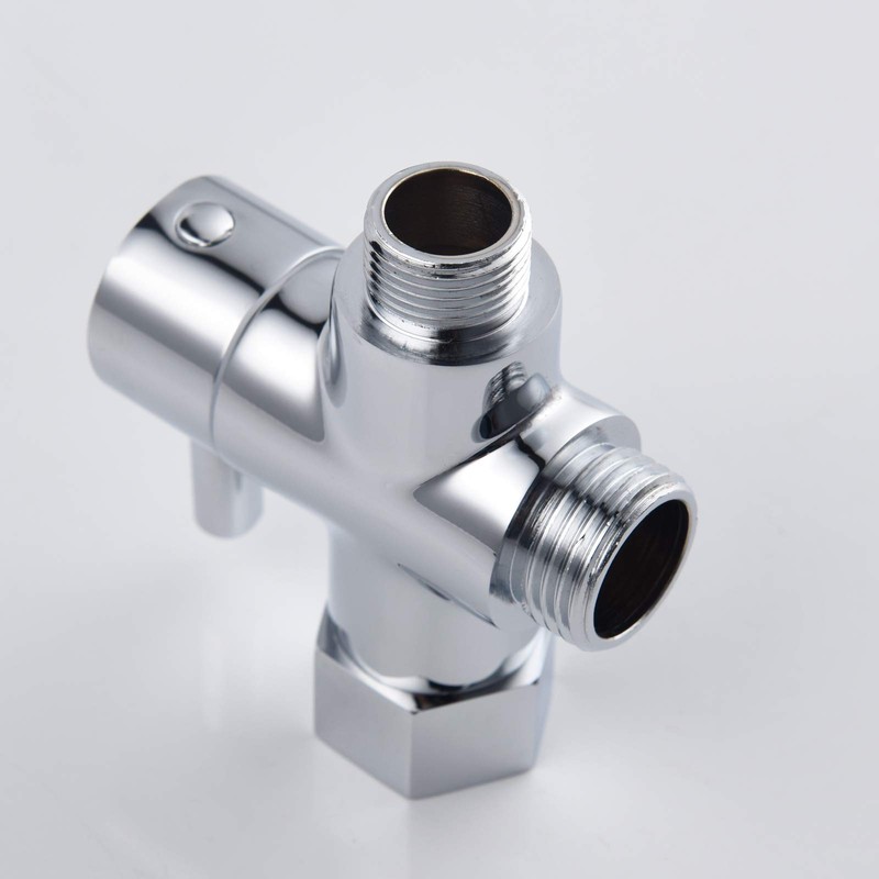 Tecmolog DSF007D 3-Way Valve Brass Diverter Valve 3/8 Inch 12/17